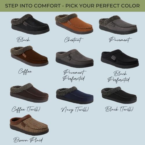 Image of Dearfoams Men's Brendan Indoor /Outdoor Breathable Memory Foam Clog House Shoe with Wide Widths Slipper