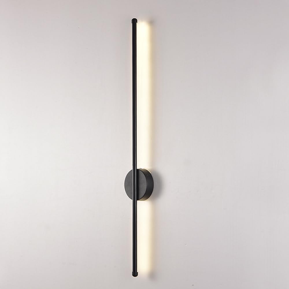 SXSCARKX LED Linear Wall Sconce Lighting - Long Tube Lamp Strip, Hardwired Sconces, Minimalist Design for Bedroom & Living Room Background Illumination
