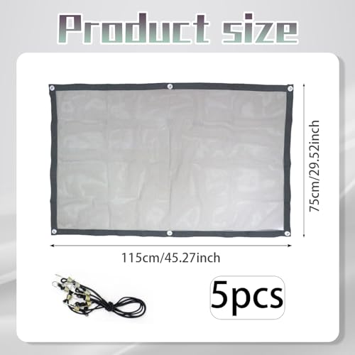 JazRvr Hundegitter Auto, 5-teiliges Set mit Trennnetz für Kofferraum und Rücksitz, Sicherheitsnetz für Haustiere, 75 x 115 cm, inklusive 4 Eisenhaken, ideal für Hunde und andere Haustiere