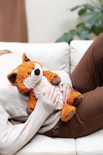 NICI Wärmflasche Fuchs Fridalie 300ml 35cm - orange - Kuscheliges Wärmetier ab 10 Monaten – Plüschtier-Wärmflasche, Wärmebeutel für Kinder und Erwachsene | 61935