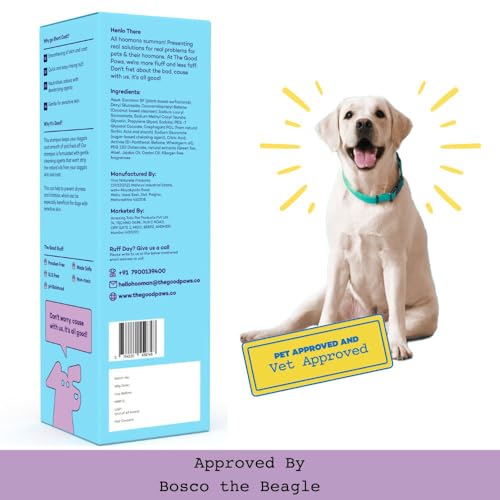 Image of Dog Shampoo for Labrador, Beagle and Indie | 250 ml | Coat Cleanser with Jojoba & Castor Oil, Made Safe | Good Smell