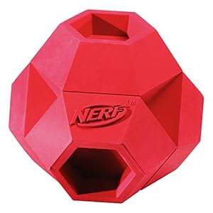 Nerf dog 275in reactor hex ball red  urban country home decor