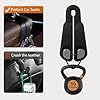 CoBak Purse Hook for Car - Universal Premium Stitched Leather and Aluminum-Magnesium Alloy Double Car Seat Back Storage Hook for Purses, Handbags, Bags (4 Pack),Black #4