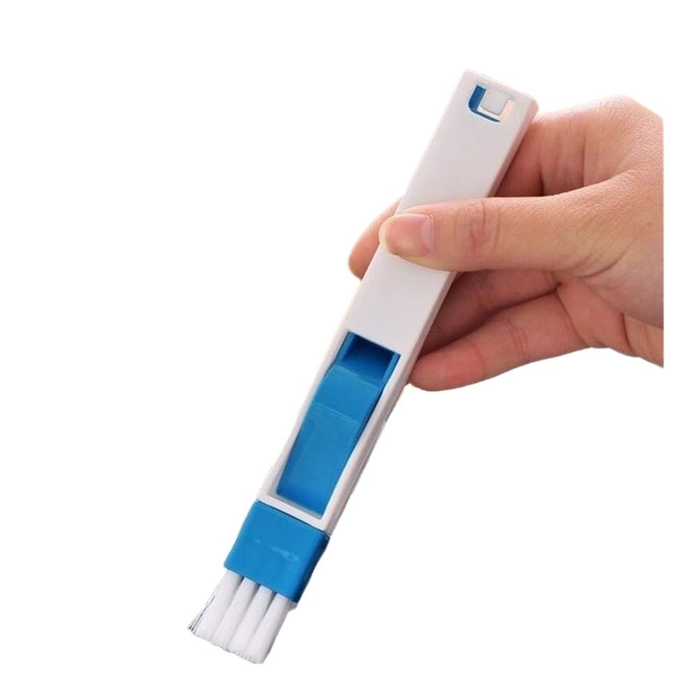 Sunrrafck Blue 10Pcs Multifunctional Window Door Keyboard Cleaning Brush For Groove Cleaner Nook Cranny Dust Shovel Track Tools Accessories(Blue)