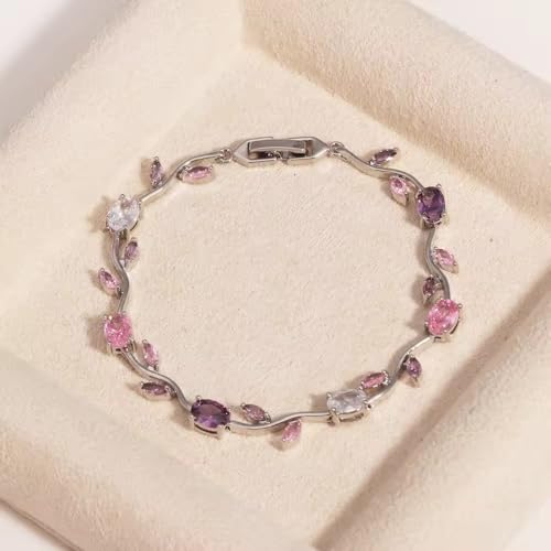 Image of SALTY Tulip Bracelet for Women Anti Tarnish | Fancy Floral Bracelet | Jewellery Gifts | Hand Band | Fashion Accessories for Girls | Minimal Jewelry Design | Gift for Rakhi | Gift for Diwali, Christmas, Marriage, Birthday