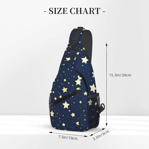 Mochila cruzada tipo sling Navy Blue Sky para viaje miniatura 3
