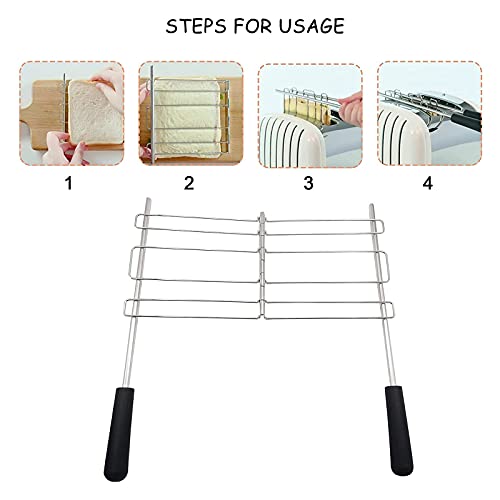 image for Sandwich Cage, TOBEFORT Classic Toaster Sandwich Clip, Sandwich Racks 