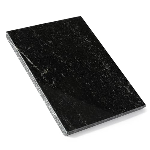 Koville Brazilian Natural Granite Cutting Board for Kitchen, 12x8inch Extra Large Hand Crafted Stone Slab for Cheese, Charcuterie, Pastry Board - Wedding Gift, House Warming Gift
