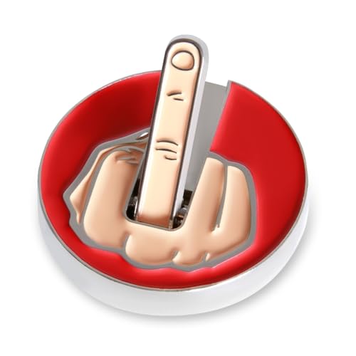ZEETY Marcador de bola de golfe de dedo médio, ótimos acessórios de golfe engraçados, presente de go