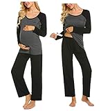 umstandsmode kaufen schweiz DESIGN: Das Oberteil verfügt über einen modischen Ausschnitt in Wickel-Optik, der das nächtliche Stillen erleichtert. Der Umstandspyjama mit Patchwork-farbe folgt dem klassischen Design. Es gibt 3 Farben und 5 Größen zur Auswahl.