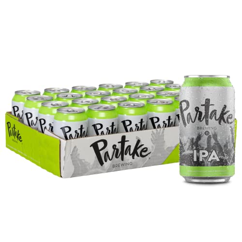 Partake Brewing Non Alcoholic Craft Brew, IPA, 24 Pack - 12 Ounce Cans, Low Calorie, All Natural