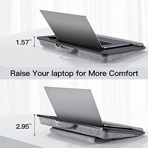 Ameriergo Lap Laptop Desk - Fits Up To 17 Inches Laptop, Adjustable Lap Desk With Detachable Pillow Cushion, Laptop Stand With Cup Holder, Tablet & Phone Stand, Lap Desk For Writing & Drawing-Aeld09 #TOP2