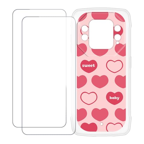 UOGNADGD �J�o�[ Blackview Rock 1 �Ƃ̌݊������� �J�X�^���J���t���P�[�X�{�����K���X�ی�t�B����2���t�� ? �Ռ��z�������h�~ (�s���N�̃n�[�g)