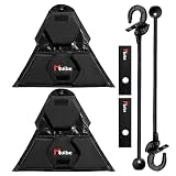 Muibe Jet Ski Bumpers, Foldable Black Boat Fender Easy-to-Store,Protect Large Area Bumper with 2PCS Elastic Ropes and 2PCS Safety Pins