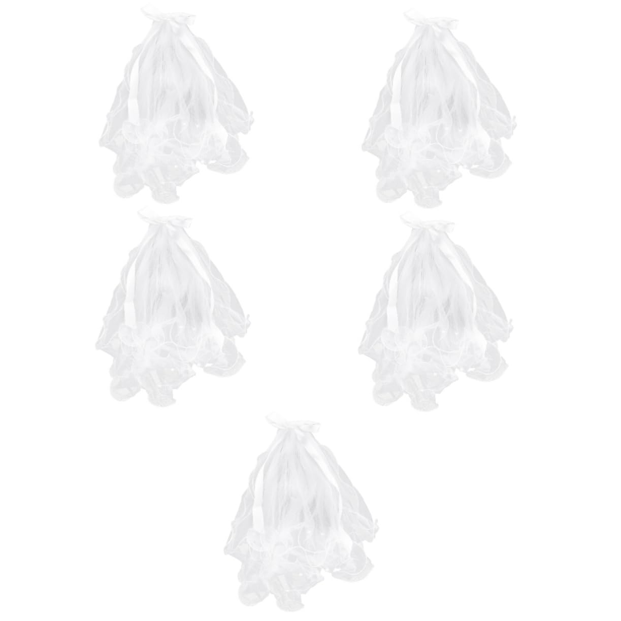 SHERCHPRY 5stücke Bachelorette Schleier Mit Haarschmuck Elegante Hochzeitsdekoration Für Junggesellinnenabschiede Fotografie Partys Kamm-stil