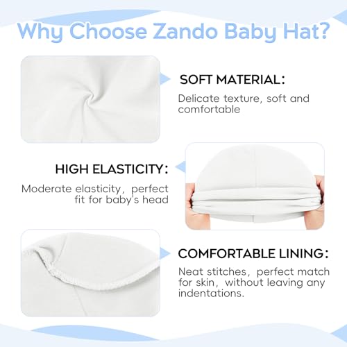 Zando Baby Beanie Newborn Hats Infant Toddler Seamless Warm Soft Knit Cap for Daily Halloween Boys Girls 0-4T3