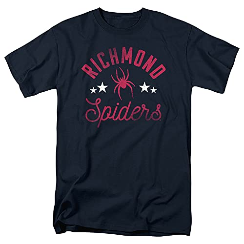 University of Richmond Official Spiders Short Sleeve Mens Cotton T-Shirt,Navy, Medium