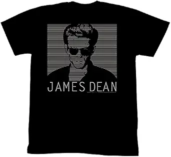 James Dean - Men's Striped Up Dean T-Shirt in Black