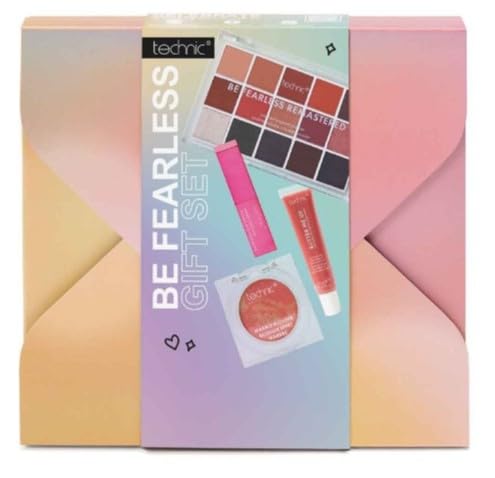 Technic Be Fearless Set - Eyeshadow Palette Lipstick & Balm Set