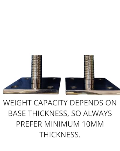 Image of Pure Stainless Steel HI-Grade Quality Life TIME WARRENTY, Ceiling KADA Swing, Patio 16MM Rod with Weight Capacity of 2000KG, (Pack of 2PCS) Strong and Sturdy (14 INCH)