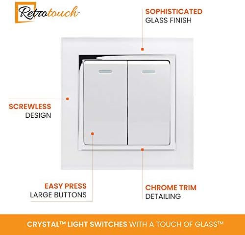 Retrotouch Rts2005 Designer Lichtschalter 2 Fach Mechanische Schaltung Weiss Amazon De Baumarkt 