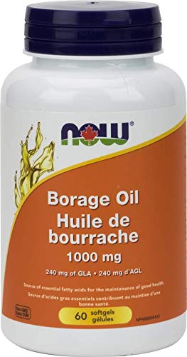 NOW Borage Oil 1000mg 60 Softgels, 40 g