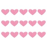 Couleur: Rose Clair, Longueur: 2cm/0.79pouce, Largeur: 2.5cm/0.98pouce, Matière: Polyester, Forme: Coeur, Packaging:15 x Patchs