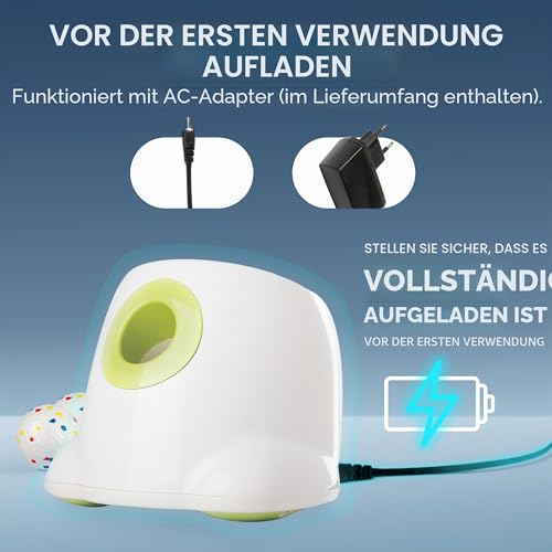 ALL FOR PAWS Automatischer Hundeballwerfer mit 6 Stück 2,5-Zoll-EPTU-Bällen, Ballwerfer für mittelgroße bis große Hunde, interaktives Apportierspielzeug für geistige und körperliche Auslastung
