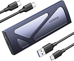 UGREEN M.2 NVMe Enclosure, USB 3.2 Gen2 10Gbps Case for NVMe PCIe M-Key(M+B Key), External SSD Adapter Support UASP Trim for 2280 2260 2242 2230 with 2 Cables, Aluminum Shell Heatsink