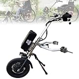 Electric Wheelchair Conversion Kit with Powered Handbike, Front Light, Shock Absorber, and Tweeter for Enhanced Mobility and Rehabilitation Therapy