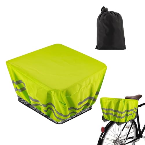 de lluvia para cesta de bicicleta - protectora de bicicleta con tela Oxford con rayas reflectantes protectora para bolsa de maletero para cestas traseras delanteras