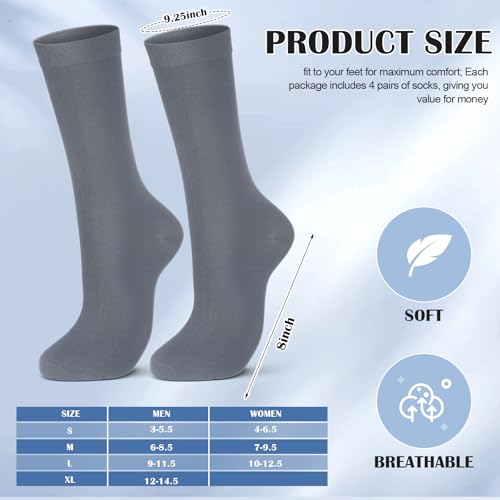 Image of 4 Pairs Silk Liner Socks Ultra-lightweight Hiking Liners Calf Sweat Absorption Socks for Adult