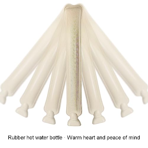 Bseical 2L Wärmflasche Lang Mit Weichem Bezug, Abnehmbare und Waschbare für Kinder, Premium wärmflaschenbezug, Wärmflasche Bär Weiches Plüsch Nettes, Geschenk (Bär)