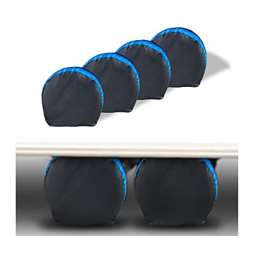 MORNYRAY Tire Covers 4 Pack,Waterproof Anti-UV Snow Sun Rain Tire Covers for RV,Truck, SUV, Trailer, Camper.