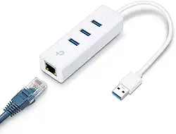 TP-Link Adaptador USB 3.0 para Ethernet (UE330) – Hub USB portátil de 3 portas com porta Ethernet RJ45 de 1 Gigabit, adaptador de rede para laptop, suporta Win 7/8/8.1/10, Mac OS X (10.6-10.14), Linux