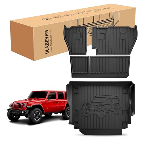 Cargo Mat & Backrest Mat Fit Jepp Wrangler JL 4X4 18-26 subwoofer Need Cut