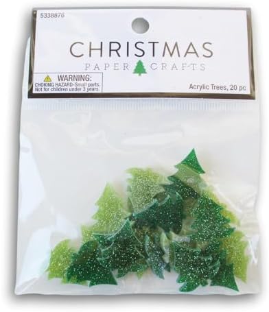 Christmas Mini Acrylic Trees Embellishment Cutouts - 20 Count, 5338876 image 5