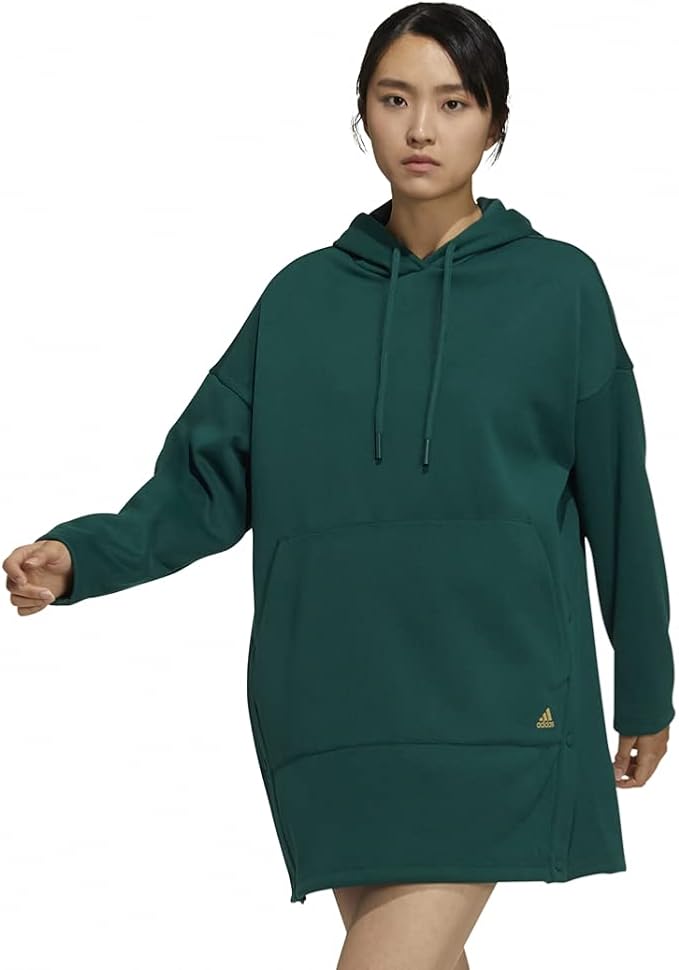 Amazon Co Jp アディダス スウェット ワンピース パーカー Prsve ルーズフィット ソフトタッチ フード付きチュニック Jil03 レディース 服 ファッション小物