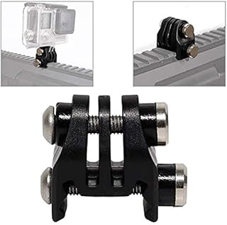 Gexgune GoPro Accessories 20mm Picatinny Gun Rail Mount Airsoft Gun Adapter Kit for GoPro Action Shot gun Hunting Rifle Camera mount （2 Colors Optional）
