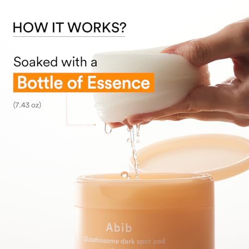 Abib Glutathiosome Dark Spot Pad Vita Touch 60pads 4.90 fl.oz. | Korean Brightening Toner Pads for Face with Niacinamide, Glutathione, Exosome, LHA, Cleansing, Disposable, Exfoliant, Skin Care