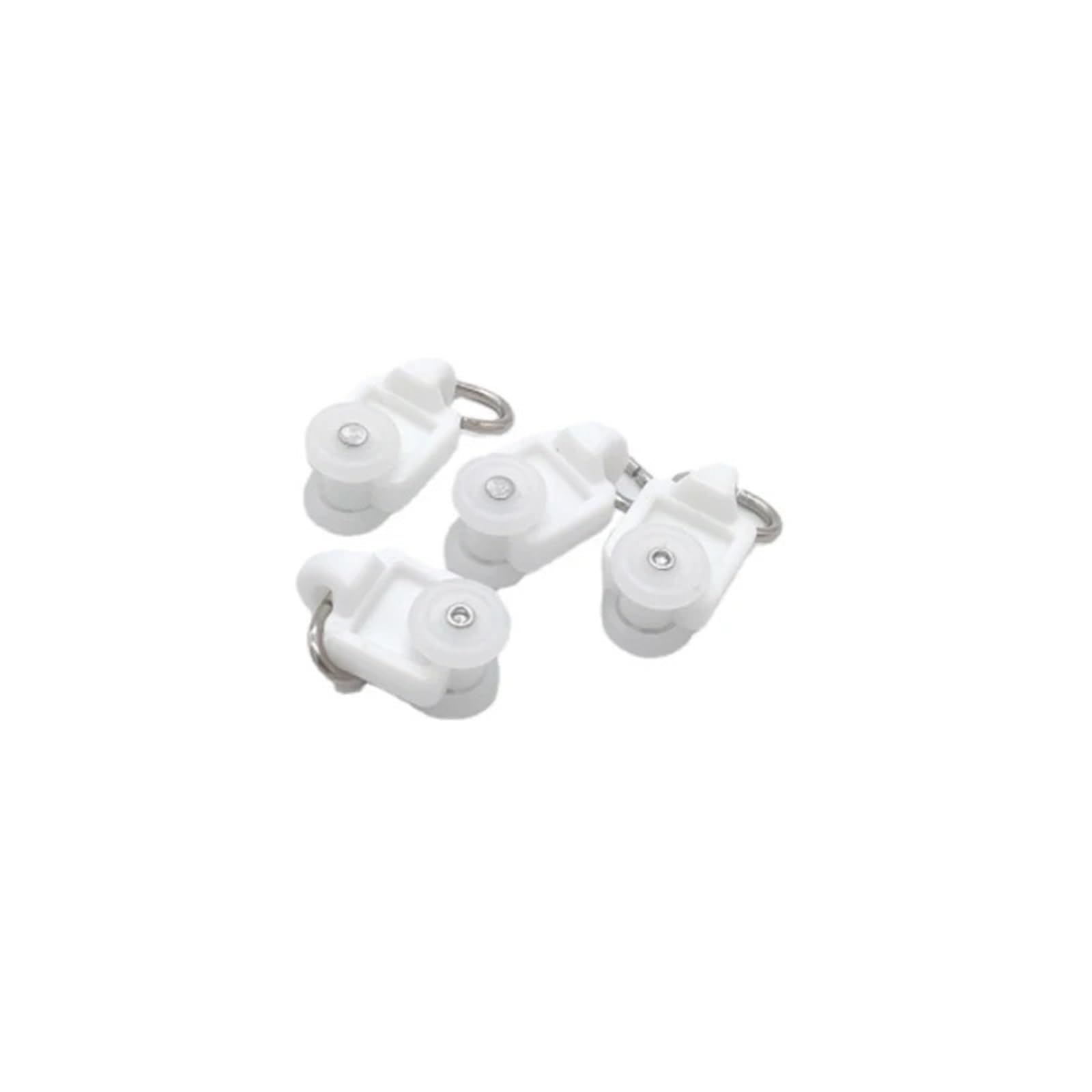 Hcusvcop One Color Curtain Glider Hooks, 10Pcs Curtain Rolle Rail Accessories Mute Hook Track Pulley Ball