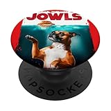 Funny Drooling Boxer, Jowls, Fawn, Dog Mom, Dog Dad, Burger PopSockets PopGrip Adhesivo
