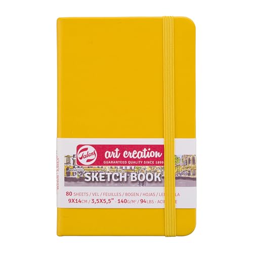 Talens Art Creation Sketchbook - Jaune d'or - 9 x 14 cm - 140 g - 80 feuilles - Papier à dessin sans acide