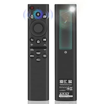BN59-01385A Solar Voice Remote Control, Bluetooth Rechargeable Replacement Remote TM2280E Black Compatible with Samsung Frame TV 2018-2025 Neo QLED Crystal 4K 8K Smart TV
