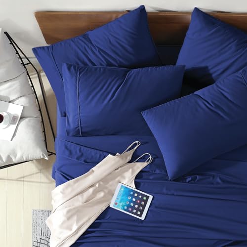 Swift Home Queen 6 Piece Sheet Set, Ultra-Soft, Royal Blue
