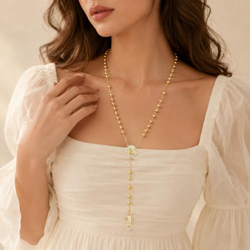 Women's Gold Rosary Beads - image 2
