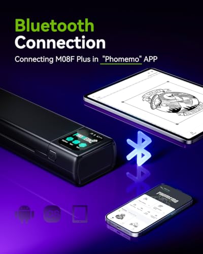 Phomemo M08F Plus Touchscreen Tattoo Stencil Printer, Bluetooth, Thermal | Precision Line Detail Printing, AR Tattoo Review, Compatible with Phone/Tablet/PC, for Advanced Tattoo Artist, Black - image 4
