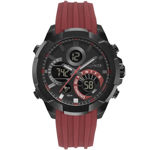 Relógio Technos Masculino W23721AAD/2P Borracha Vermelho
