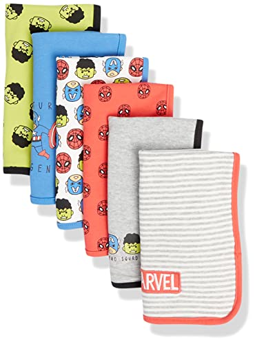 Image of Amazon Essentials Disney | Star Wars Unisex Babies' Burp Cloths, Pack of 6