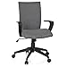 Produktbild hjh OFFICE 723040 Bürostuhl ergonomisch Soft moderner Homeoffice Drehstuhl mit Rollen & Wippfunktion, Stoff Grau